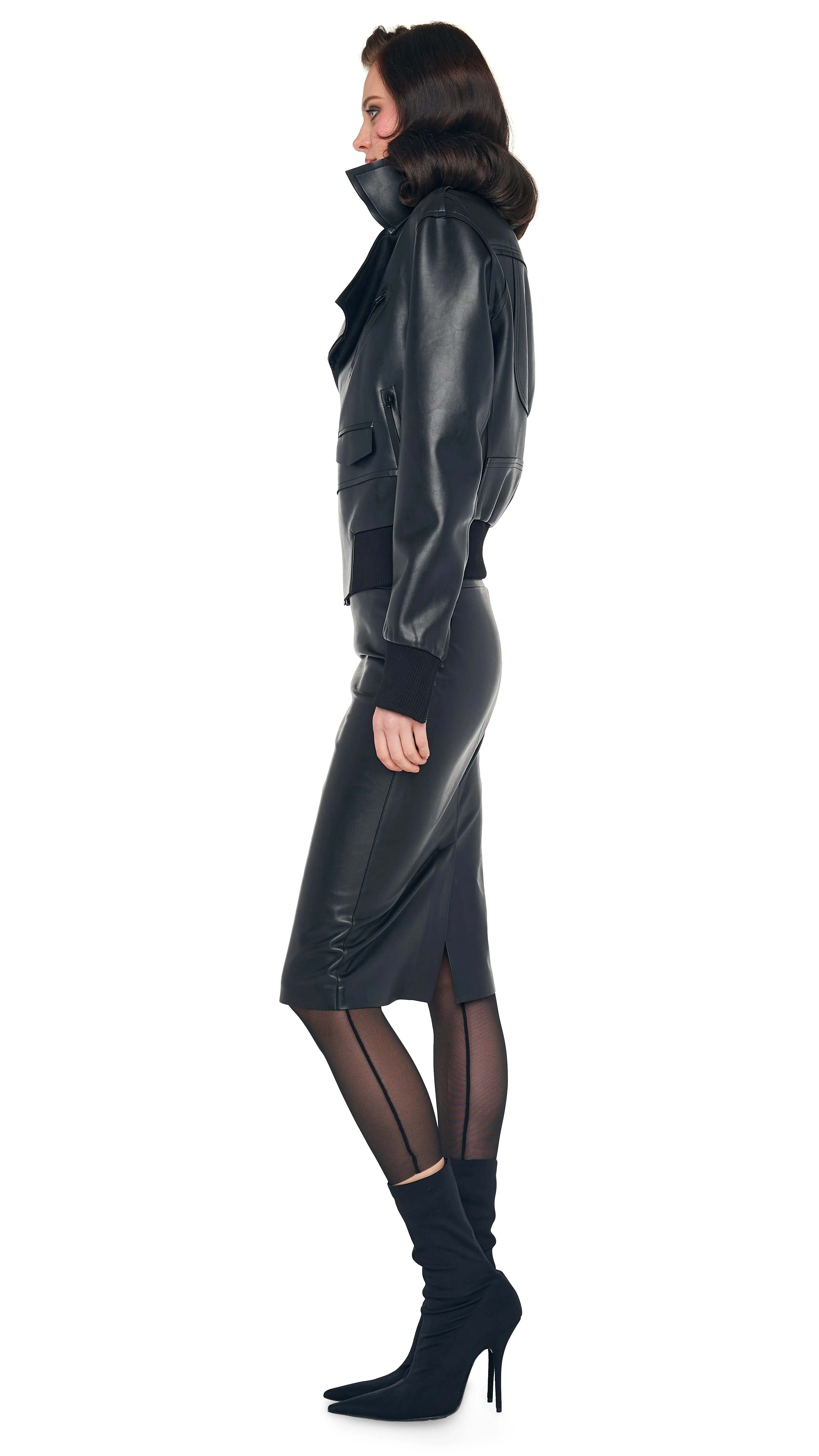 MINI MOTO JACKET sold by Norma Kamali product image thumbnail 2