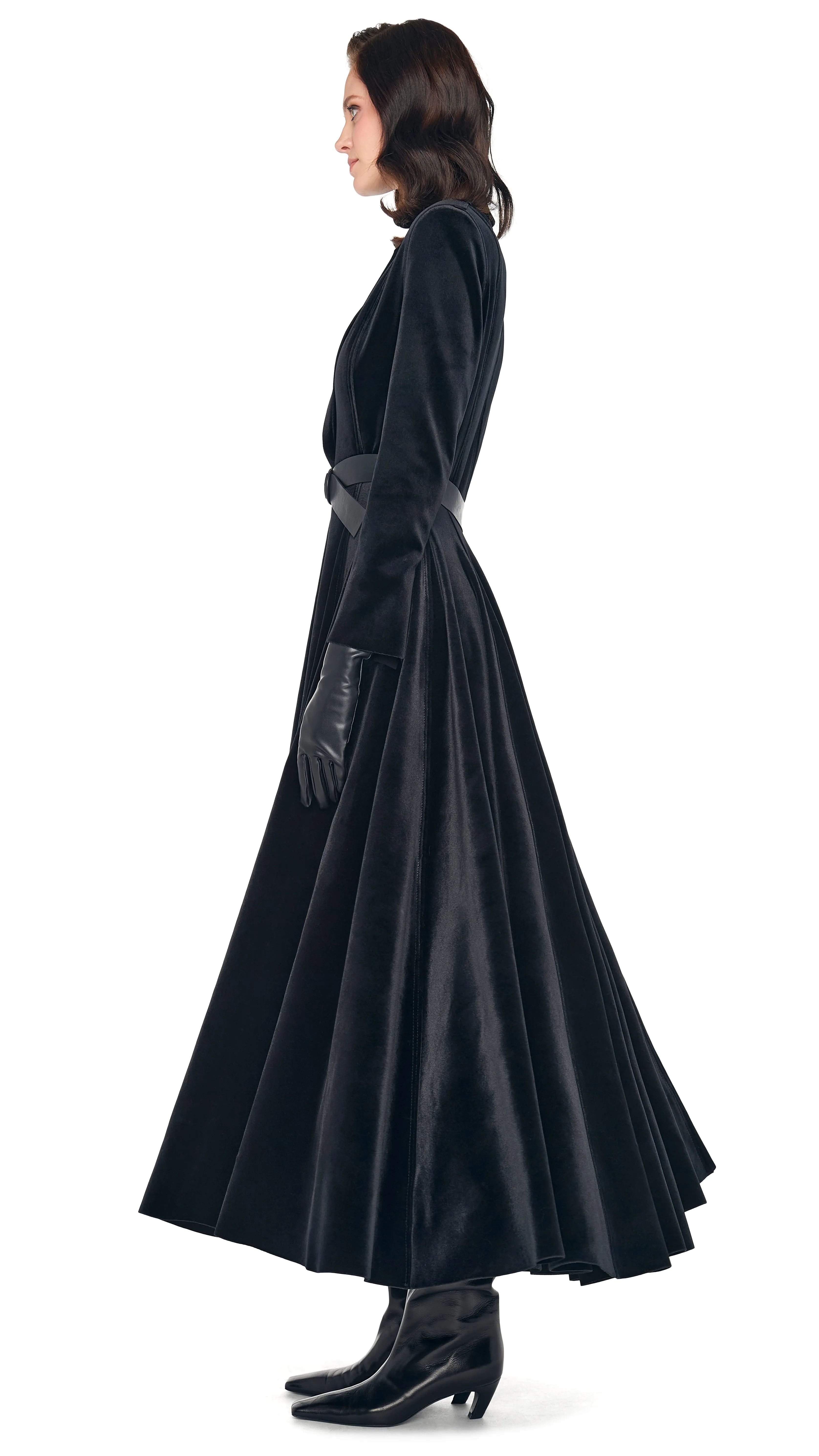 SINGLE BREASTED FLARED DRESS sold by Norma Kamali product image thumbnail 2