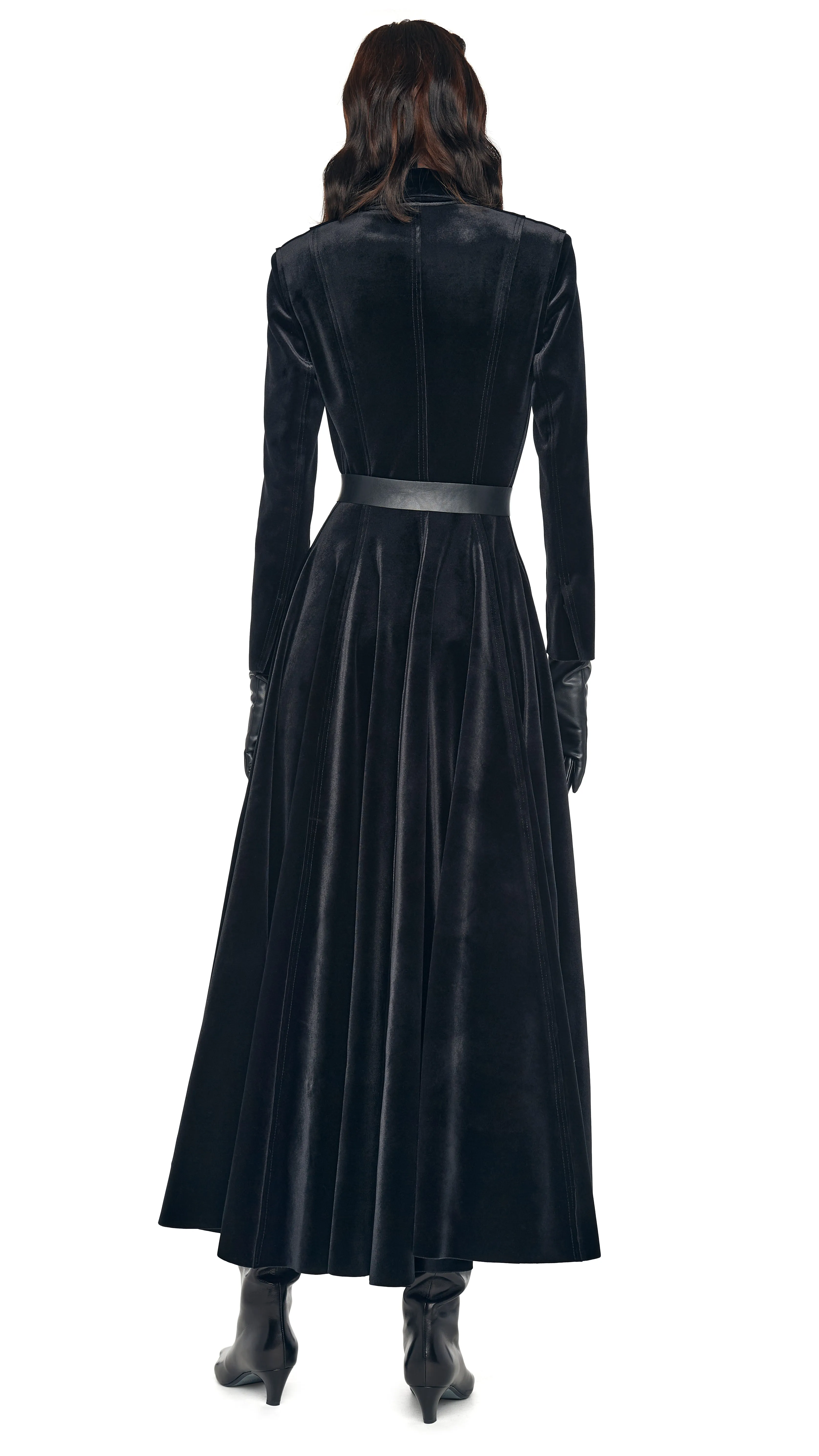 SINGLE BREASTED FLARED DRESS sold by Norma Kamali product image thumbnail 3