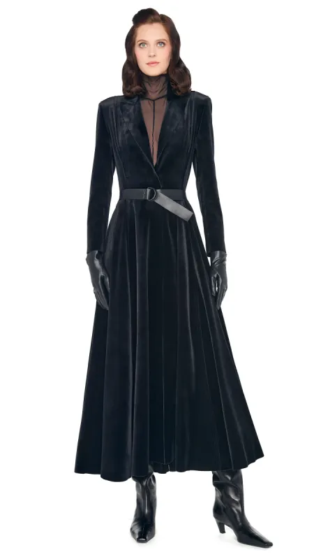 SINGLE BREASTED FLARED DRESS sold by Norma Kamali