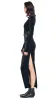 LONG SLEEVE DEEP SCOOP NECK SIDE SLIT GOWN sold by Norma Kamali