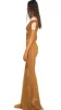 TARA SHIRRED FRONT FISHTAIL GOWN sold by Norma Kamali