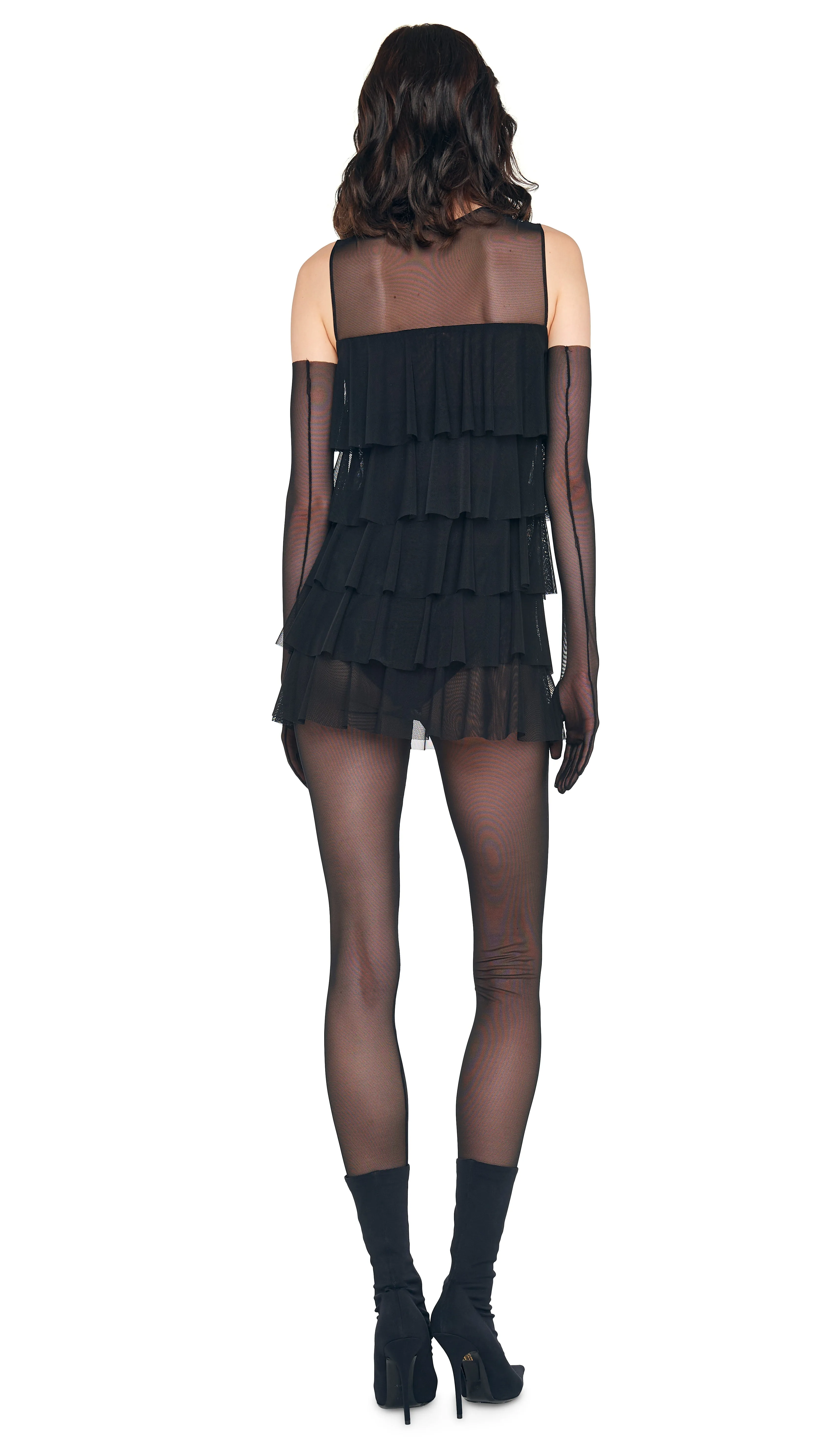 SLEEVELESS RUFFLE PICKLEBALL DRESS sold by Norma Kamali product image thumbnail 3