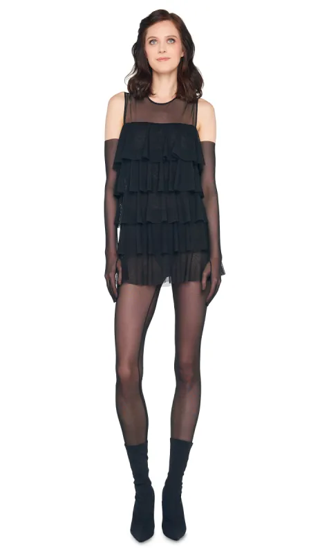 SLEEVELESS RUFFLE PICKLEBALL DRESS sold by Norma Kamali