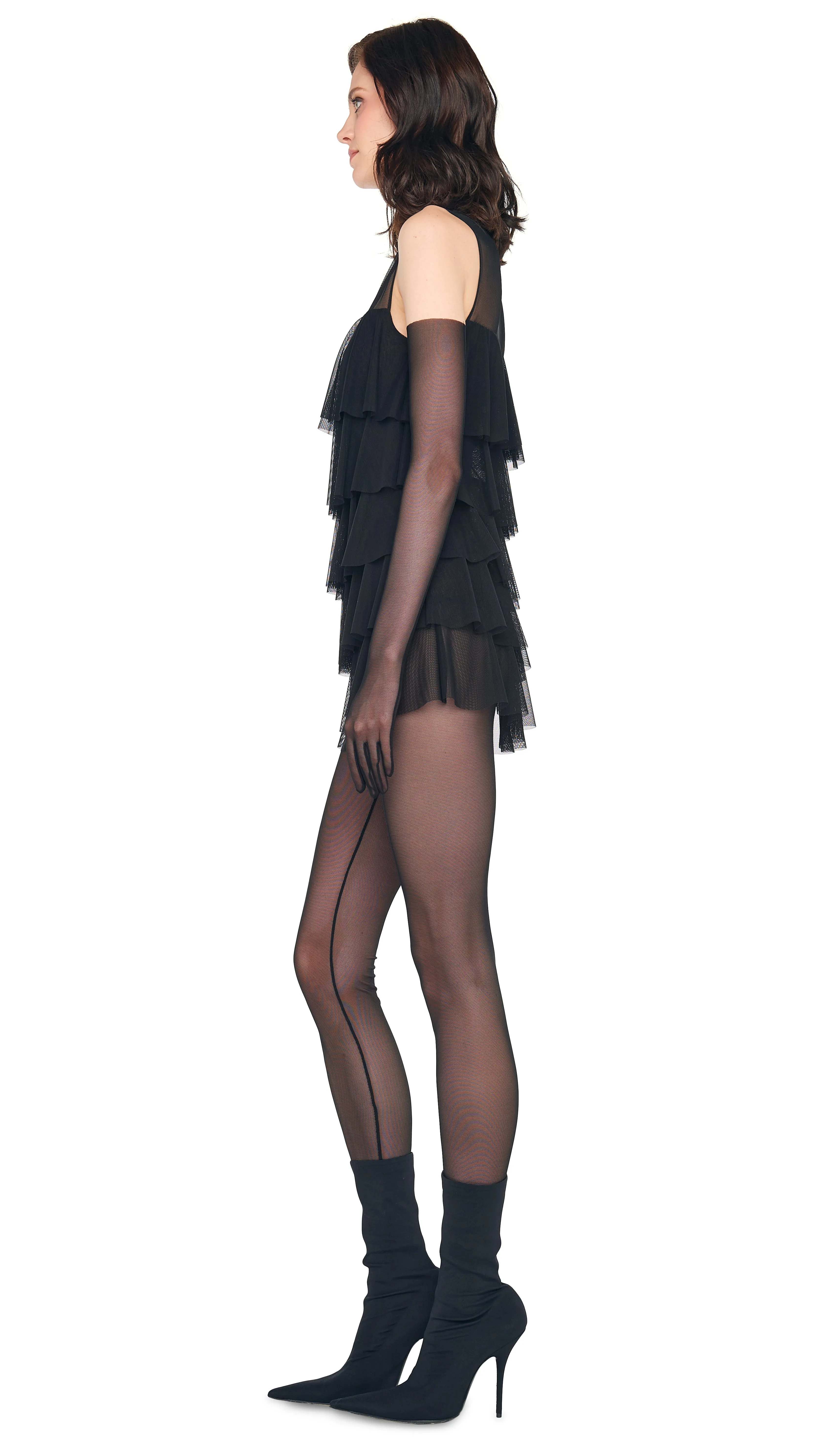 SLEEVELESS RUFFLE PICKLEBALL DRESS sold by Norma Kamali product image thumbnail 2