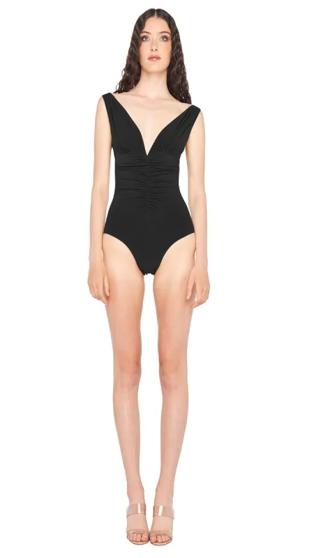 TARA SHIRRED FRONT MIO sold by Norma Kamali