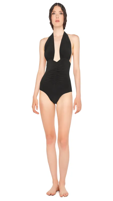 HALTER SHIRRED FRONT MIO sold by Norma Kamali