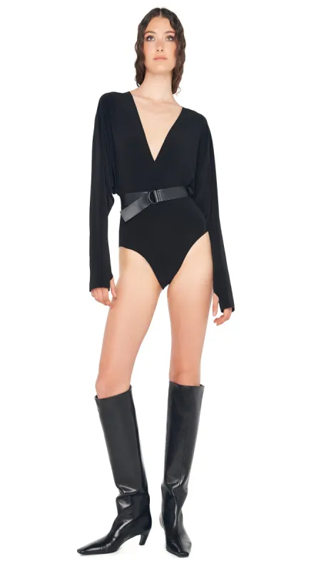 DOLMAN V NECK BODYSUIT sold by Norma Kamali