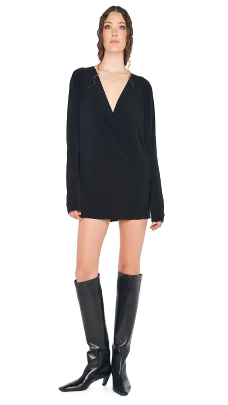 DOLMAN WRAP MINI DRESS sold by Norma Kamali