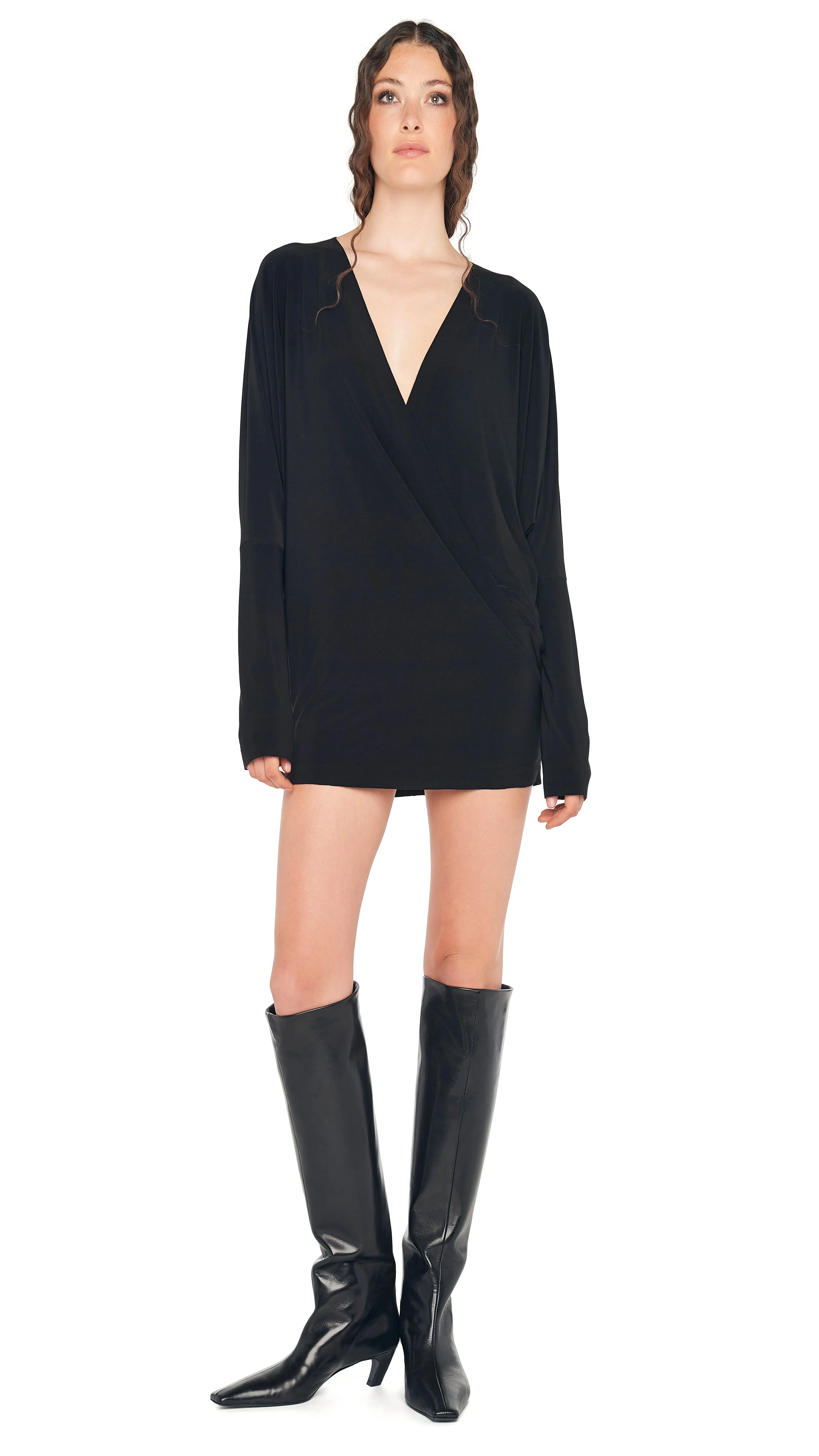 DOLMAN WRAP MINI DRESS sold by Norma Kamali