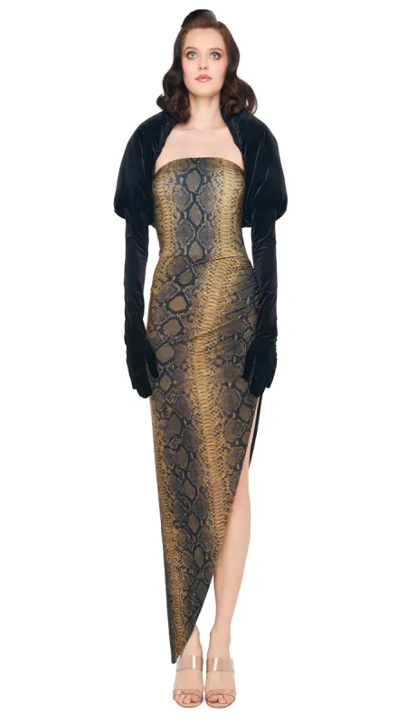 STRAPLESS SIDE DRAPE GOWN sold by Norma Kamali