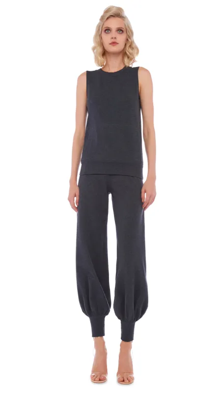 SLEEVELESS TAILORED TERRY TOP made by Norma Kamali