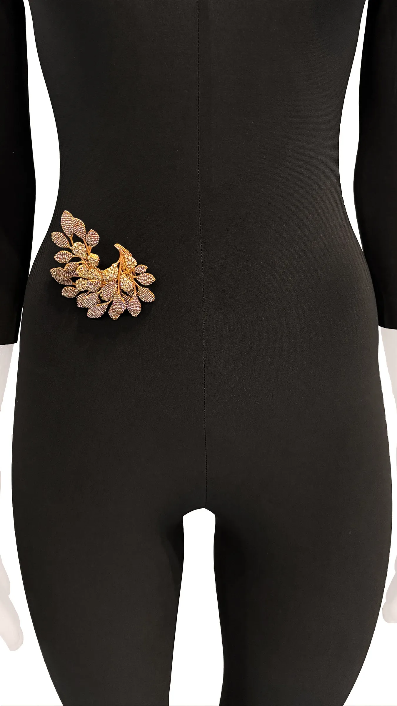 STONE/BRASS BROOCH sold by Norma Kamali product image thumbnail 2