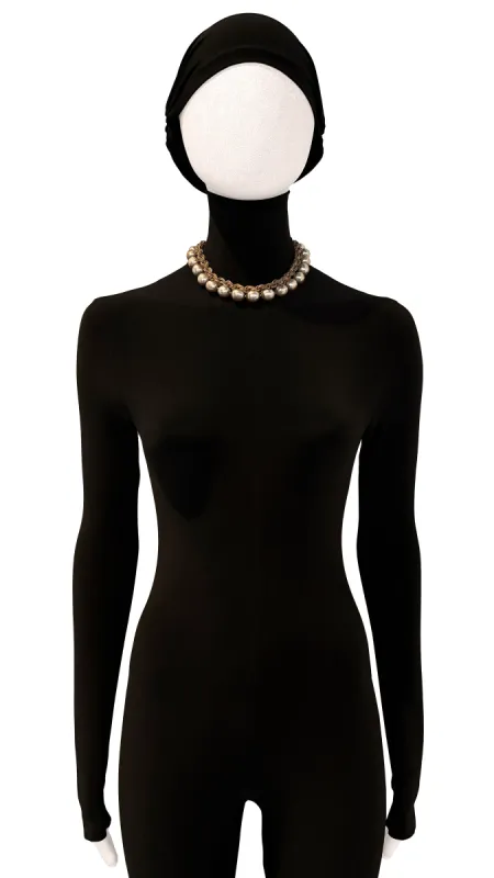 MIRIAM HASKELL PEARL/BRASS CHAIN NECKLACE sold by Norma Kamali
