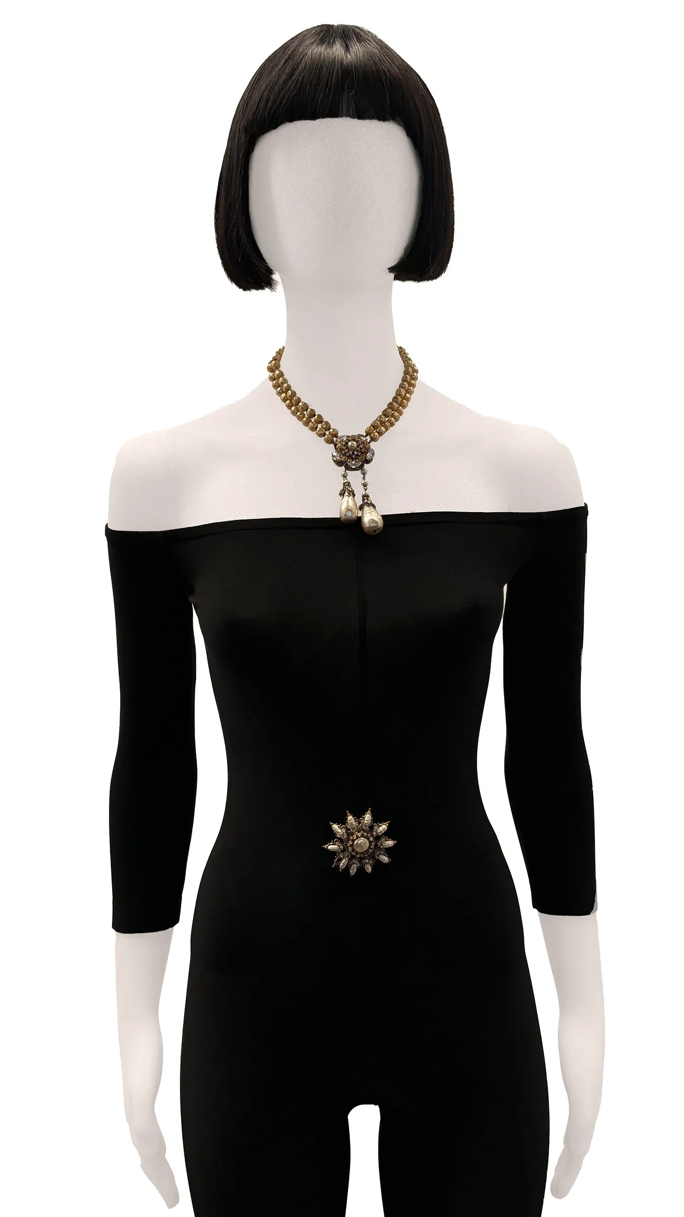 MIRIAM HASKELL BEADED DROP NECKLACE sold by Norma Kamali