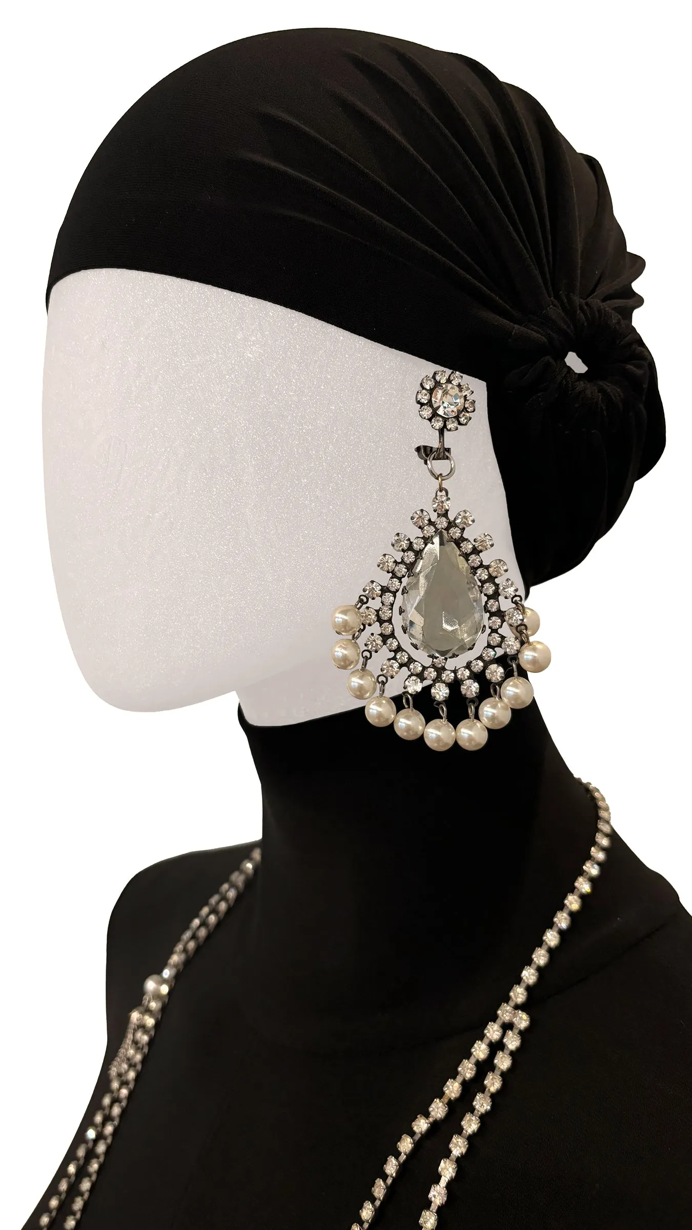 STONE/PEARL EARRINGS AND NECKLACE SET sold by Norma Kamali product image thumbnail 3
