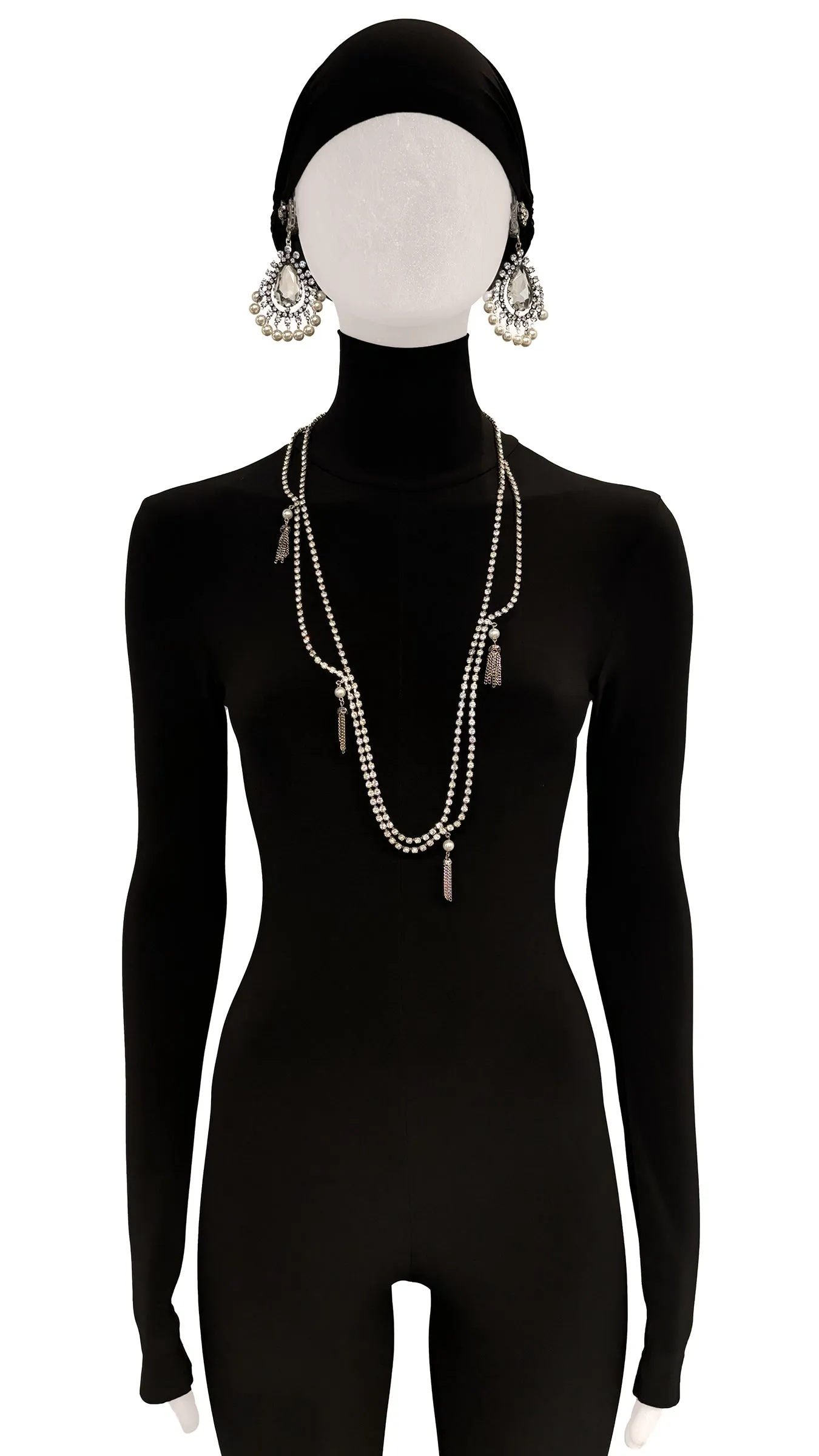 STONE/PEARL EARRINGS AND NECKLACE SET sold by Norma Kamali