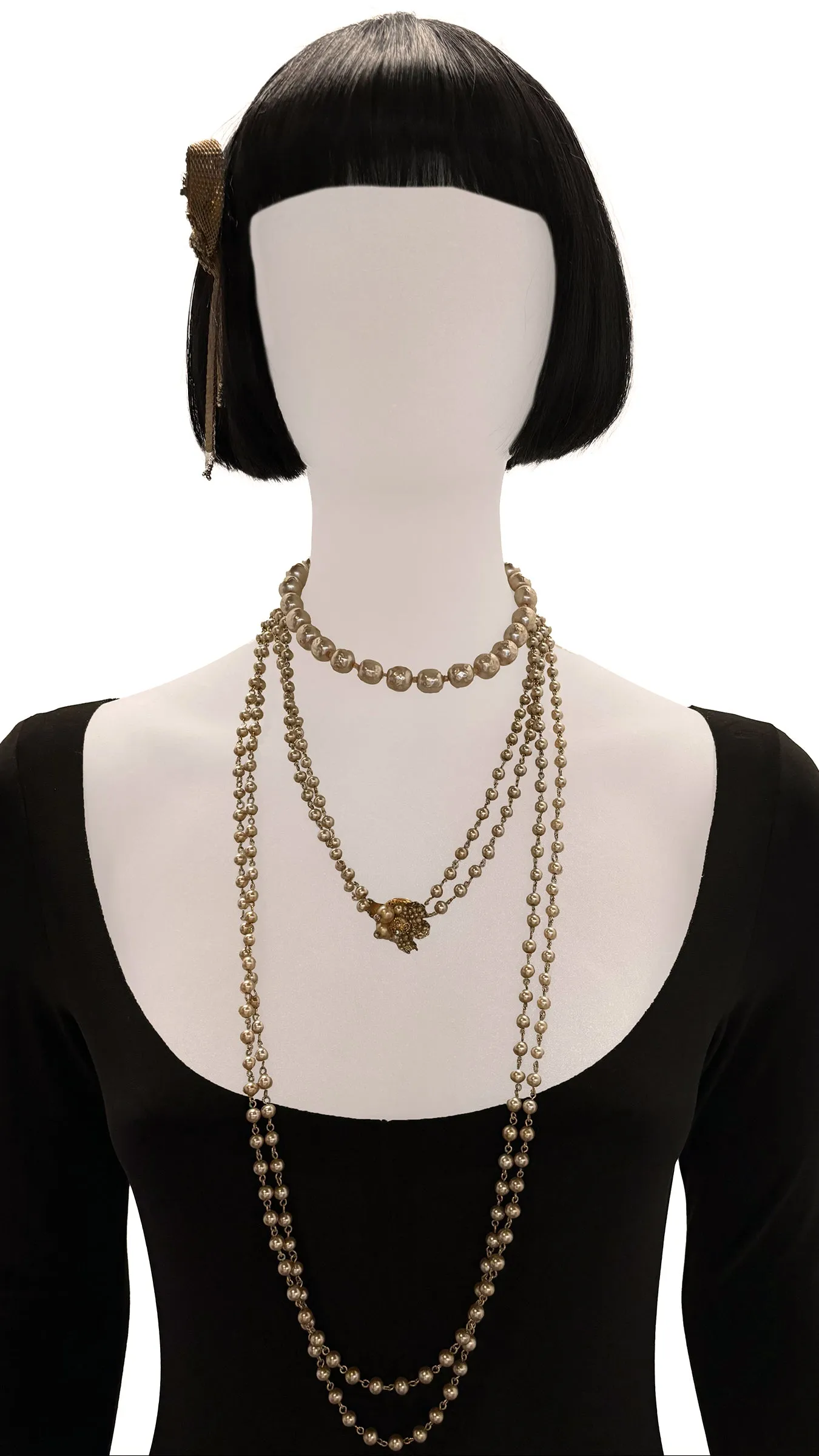 LAYERED PEARL NECKLACE sold by Norma Kamali product image thumbnail 2