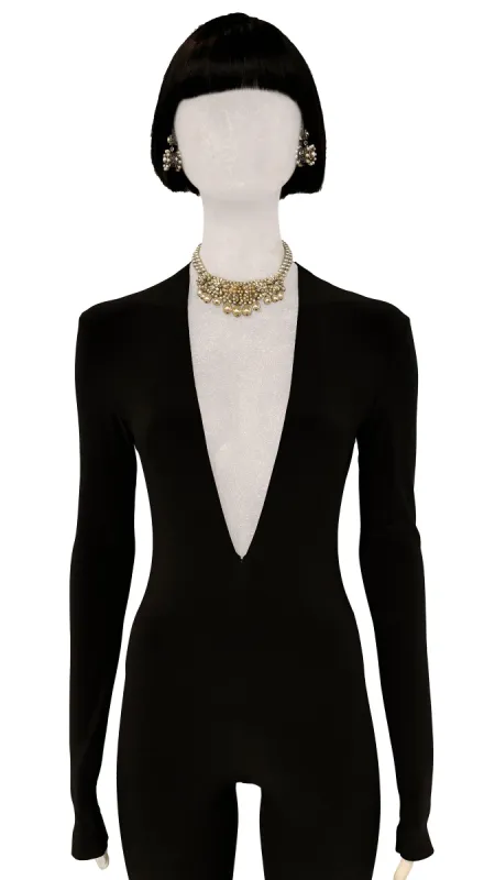 PEARL EARRINGS AND DROP NECKLACE SET sold by Norma Kamali