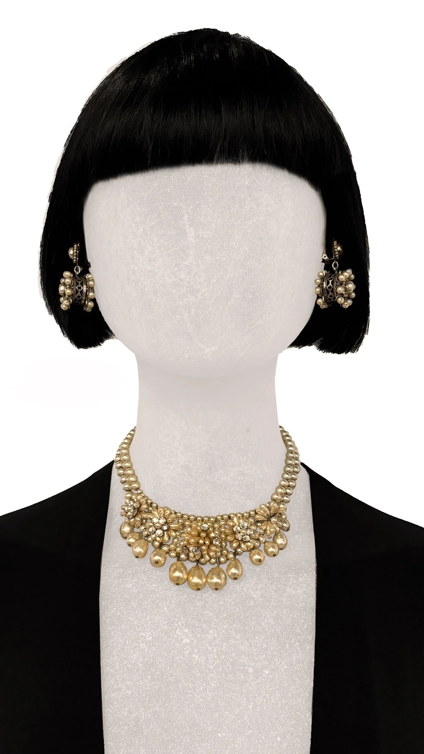 PEARL EARRINGS AND DROP NECKLACE SET sold by Norma Kamali product image thumbnail 2