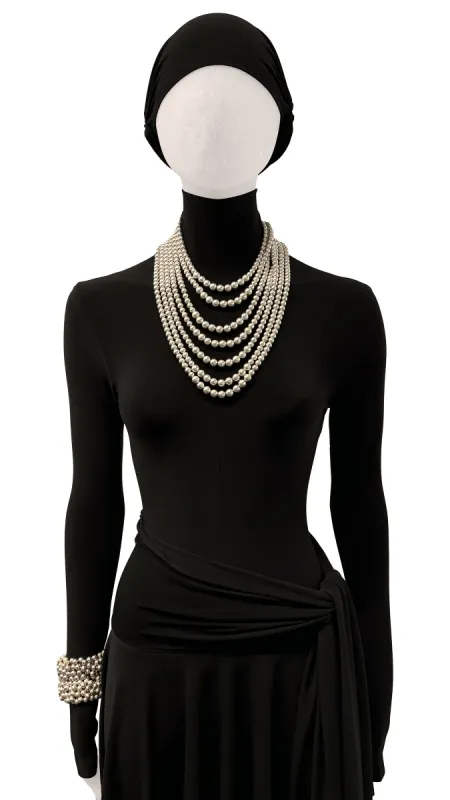 KAMALI KULTURE BEADED WRAP NECKLACE & SET OF BEADED BRACELETS sold by Norma Kamali