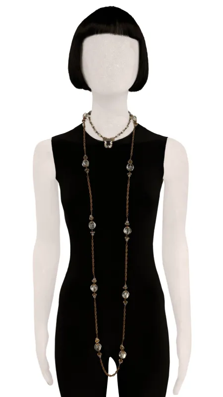 CRYSTAL/BRASS WRAP NECKLACE SET sold by Norma Kamali