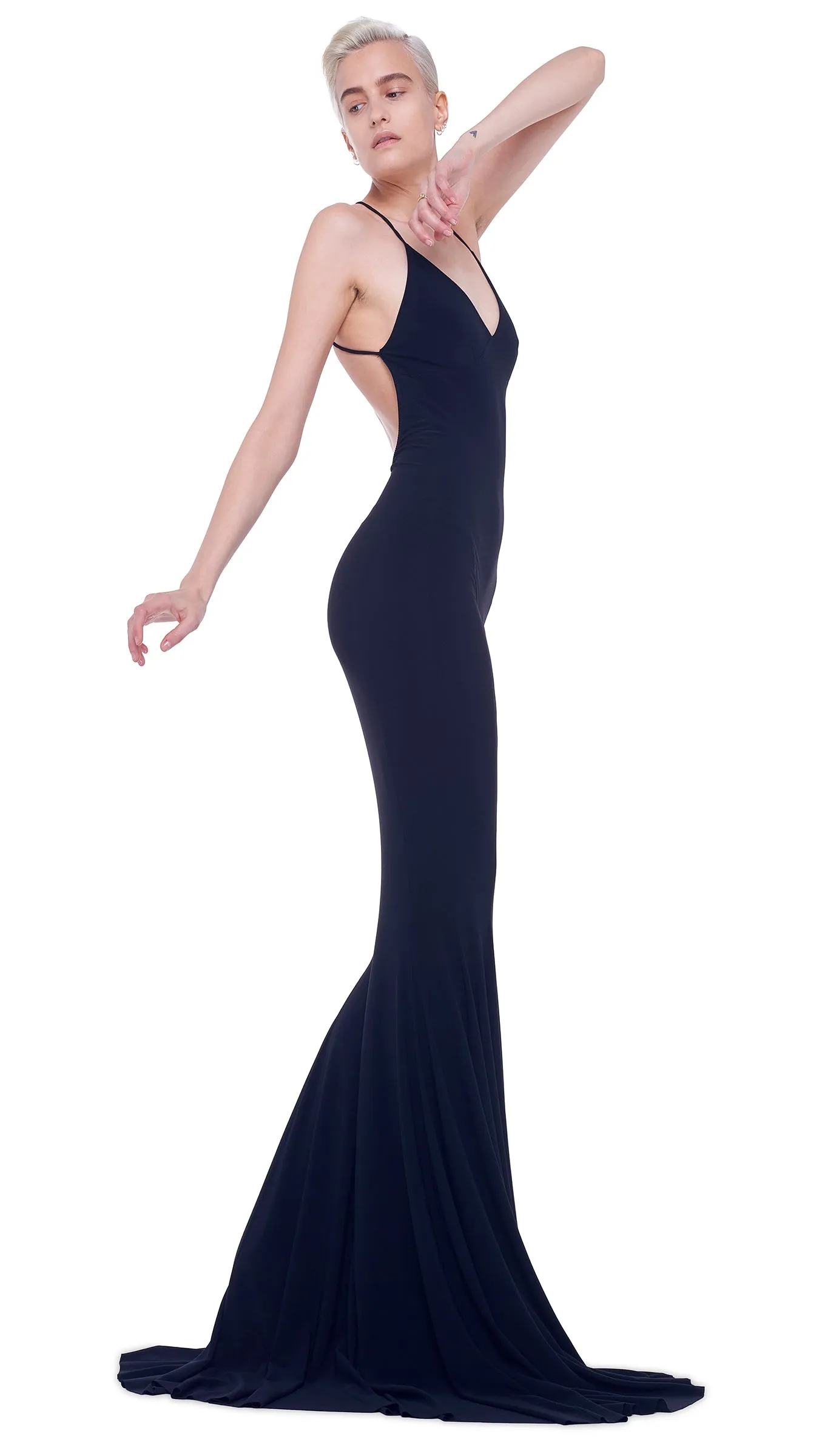LOW BACK FISHTAIL GOWN sold by Norma Kamali product image thumbnail 4