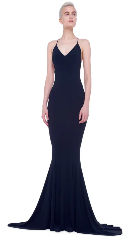 LOW BACK FISHTAIL GOWN sold by Norma Kamali