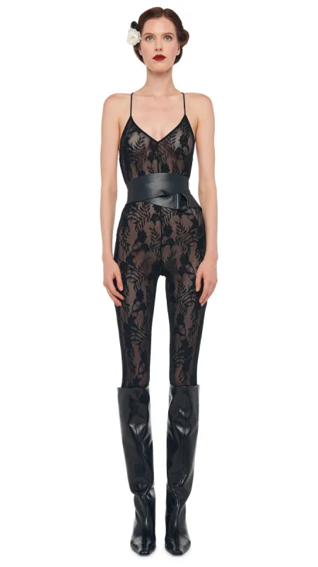 LOW BACK FARA SLIP CATSUIT sold by Norma Kamali