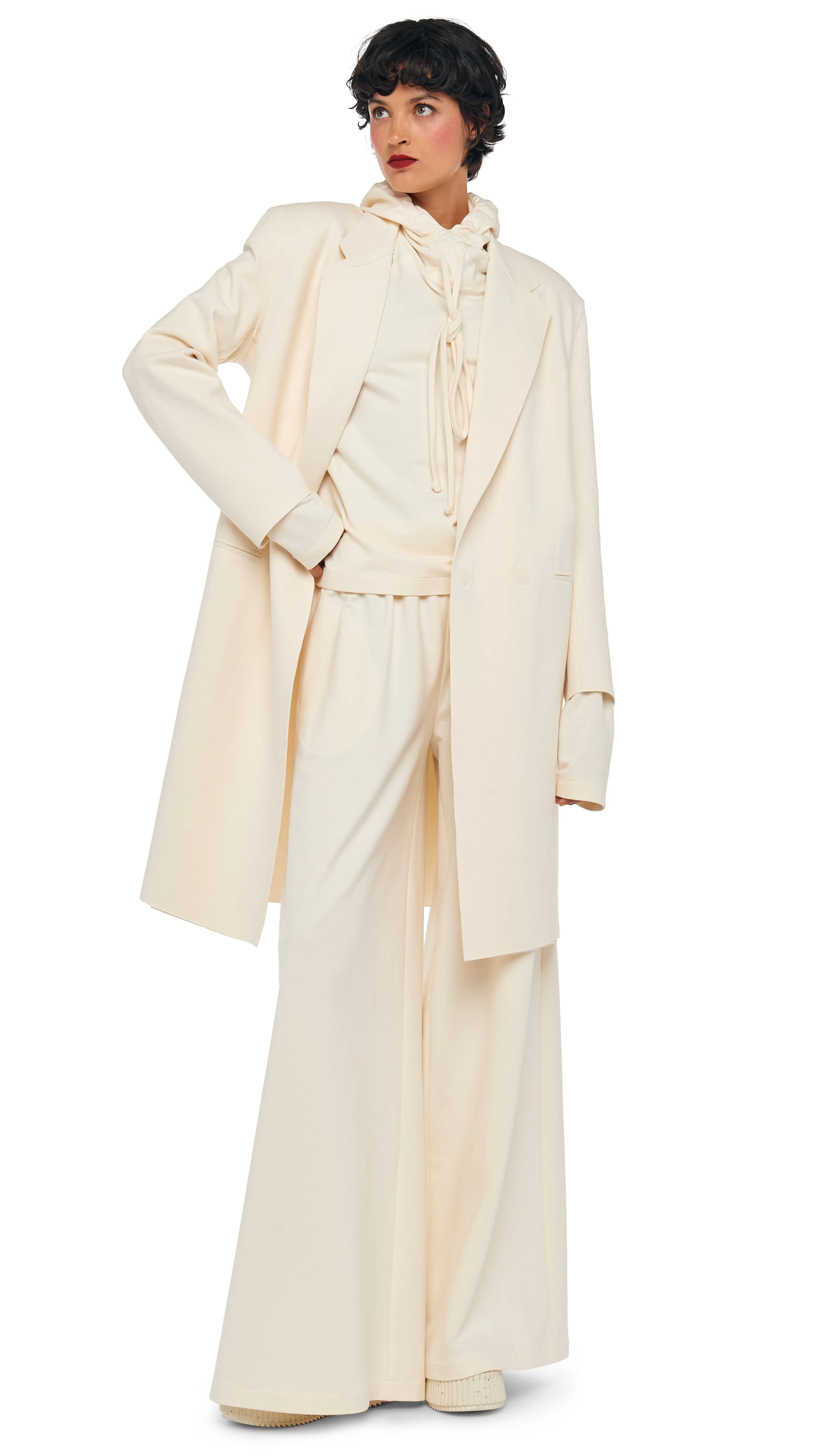 OS RAGLAN SLEEVE HOODED TOP sold by Norma Kamali product image thumbnail 4