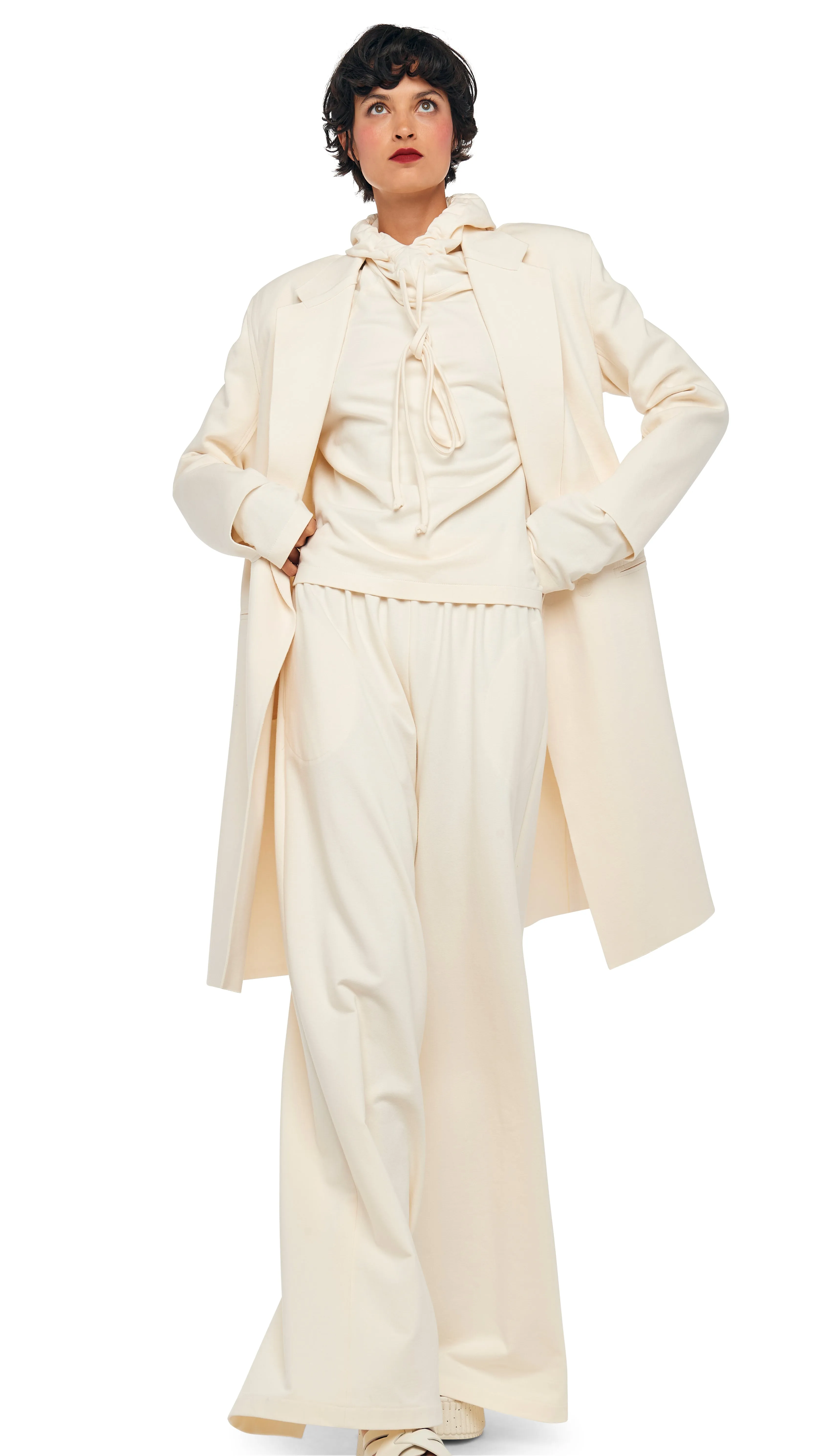 OS RAGLAN SLEEVE HOODED TOP sold by Norma Kamali product image thumbnail 5