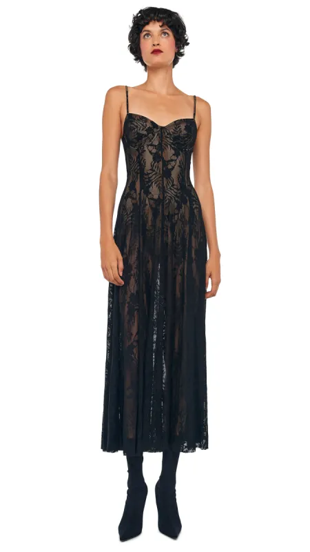 UNDERWIRE MIDCALF DRESS sold by Norma Kamali