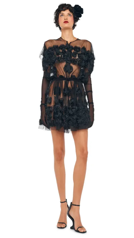 SUPER OS SLEEVELESS BF FLARED MINI DRESS sold by Norma Kamali