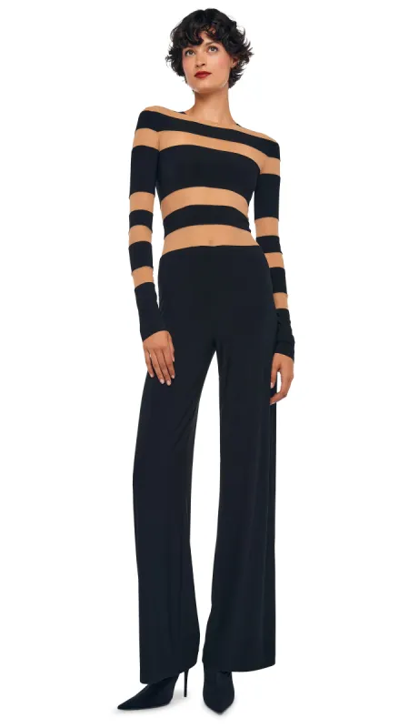 SPLICED STRAIGHT LEG JUMPSUIT sold by Norma Kamali