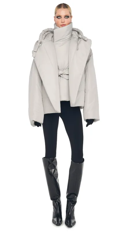 HOODED SLEEPING BAG COAT SHORT sold by Norma Kamali