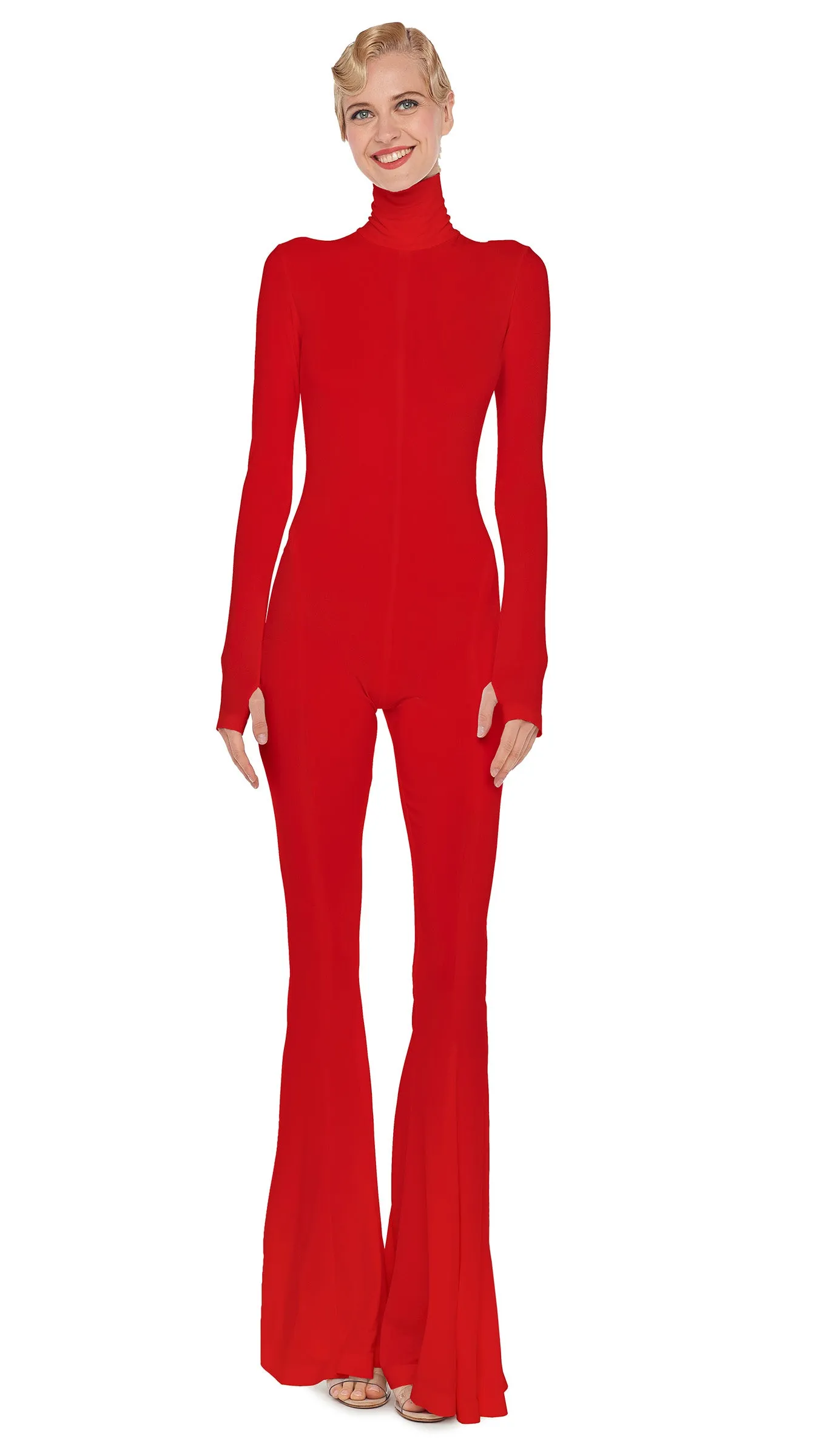 TURTLENECK FISHTAIL JUMPSUIT sold by Norma Kamali