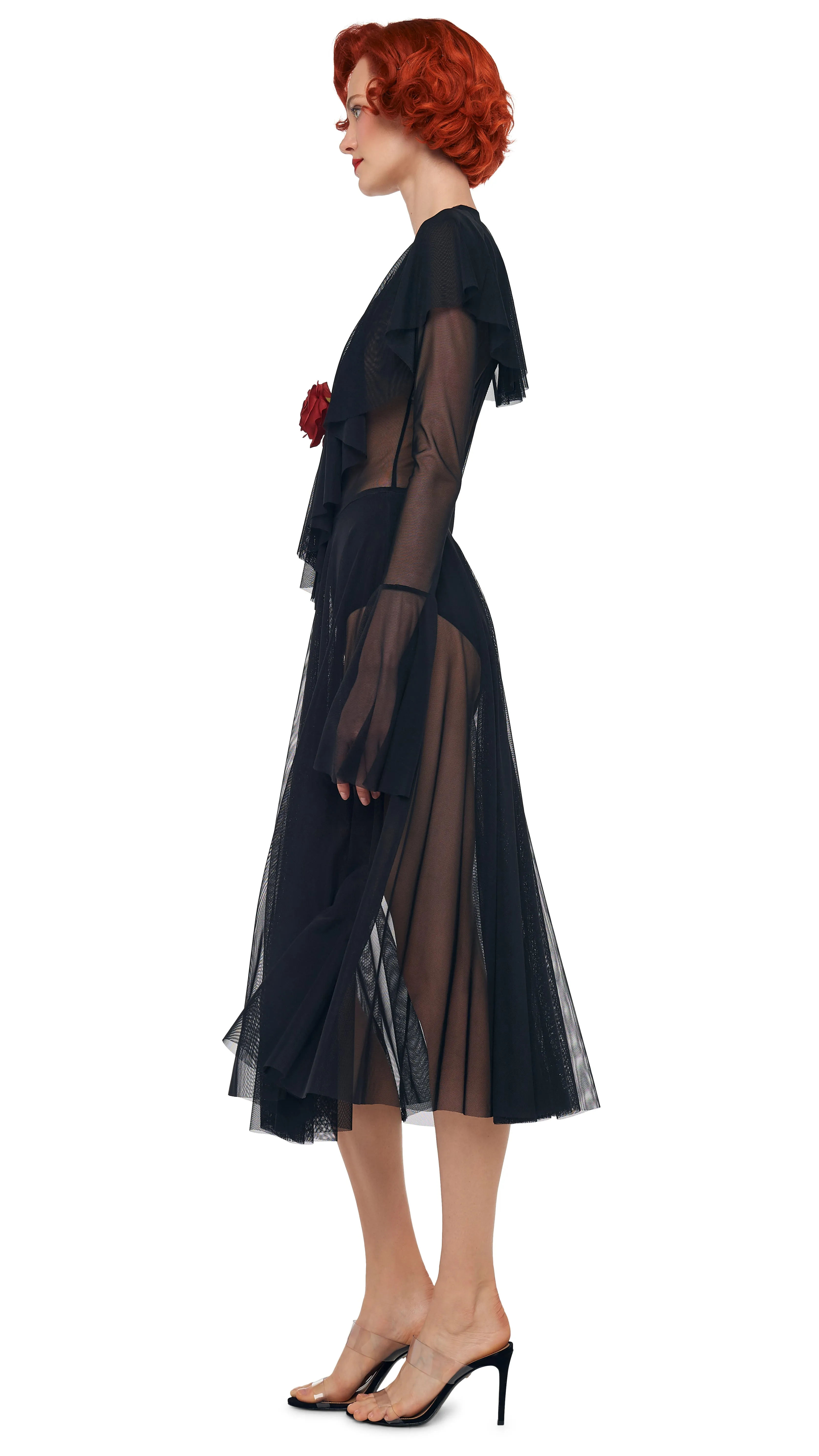 FLARED SKIRT TO MIDCALF W/ PANTY sold by Norma Kamali product image thumbnail 3