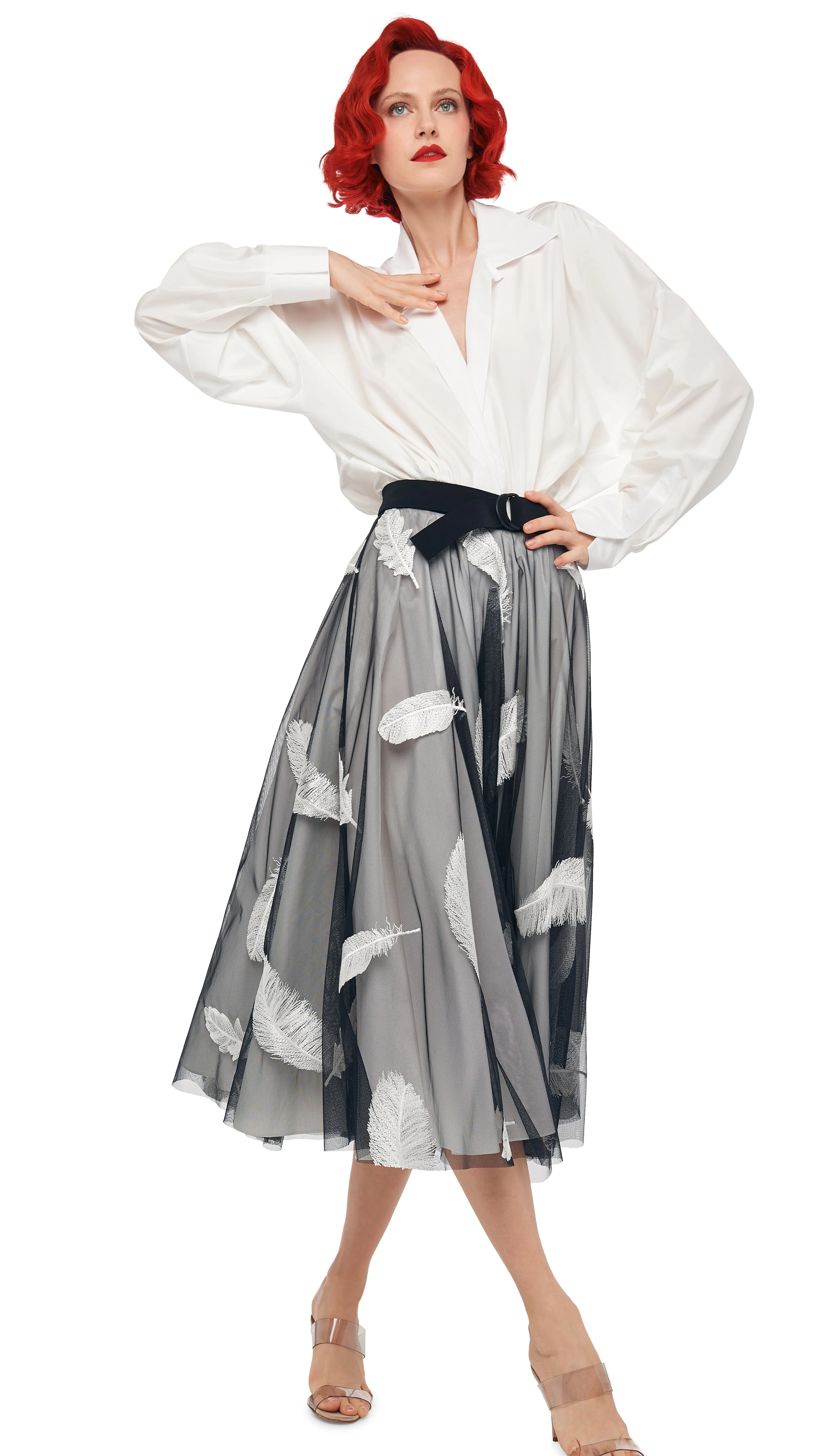 FLARED SKIRT TO MIDCALF sold by Norma Kamali product image thumbnail 4