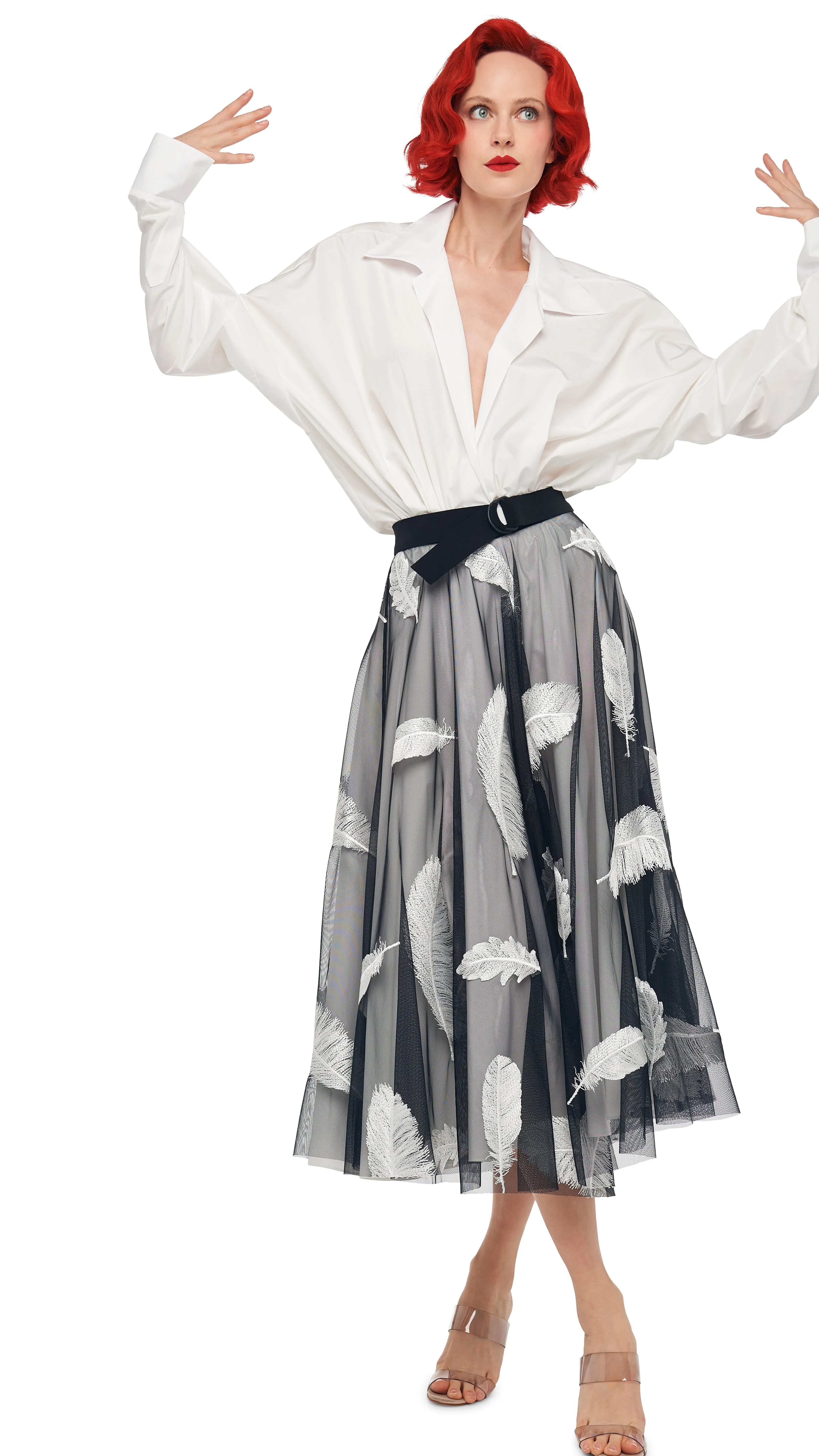 FLARED SKIRT TO MIDCALF sold by Norma Kamali product image thumbnail 5