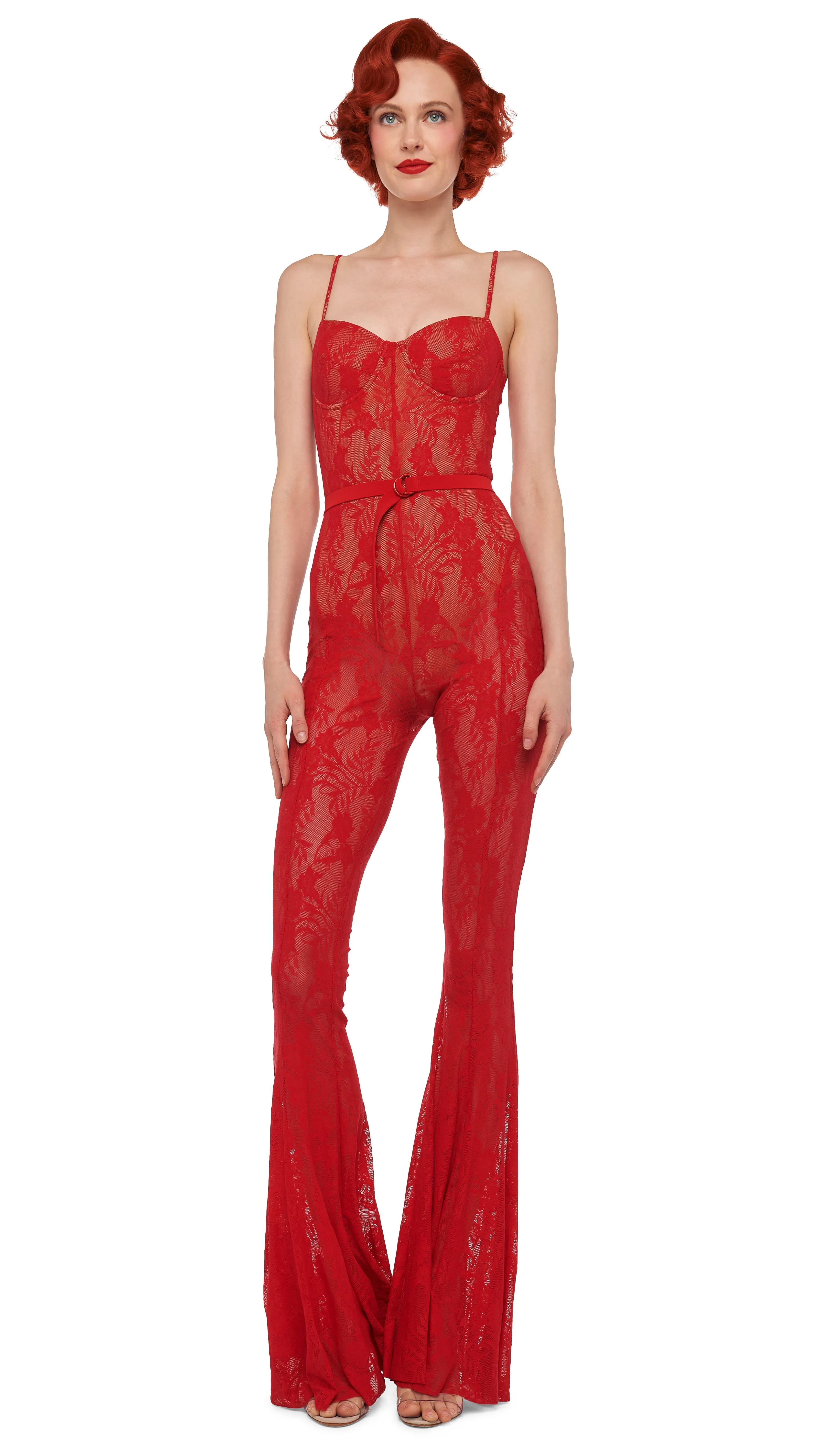 UNDERWIRE FISHTAIL JUMPSUIT W/ BODYSUIT sold by Norma Kamali