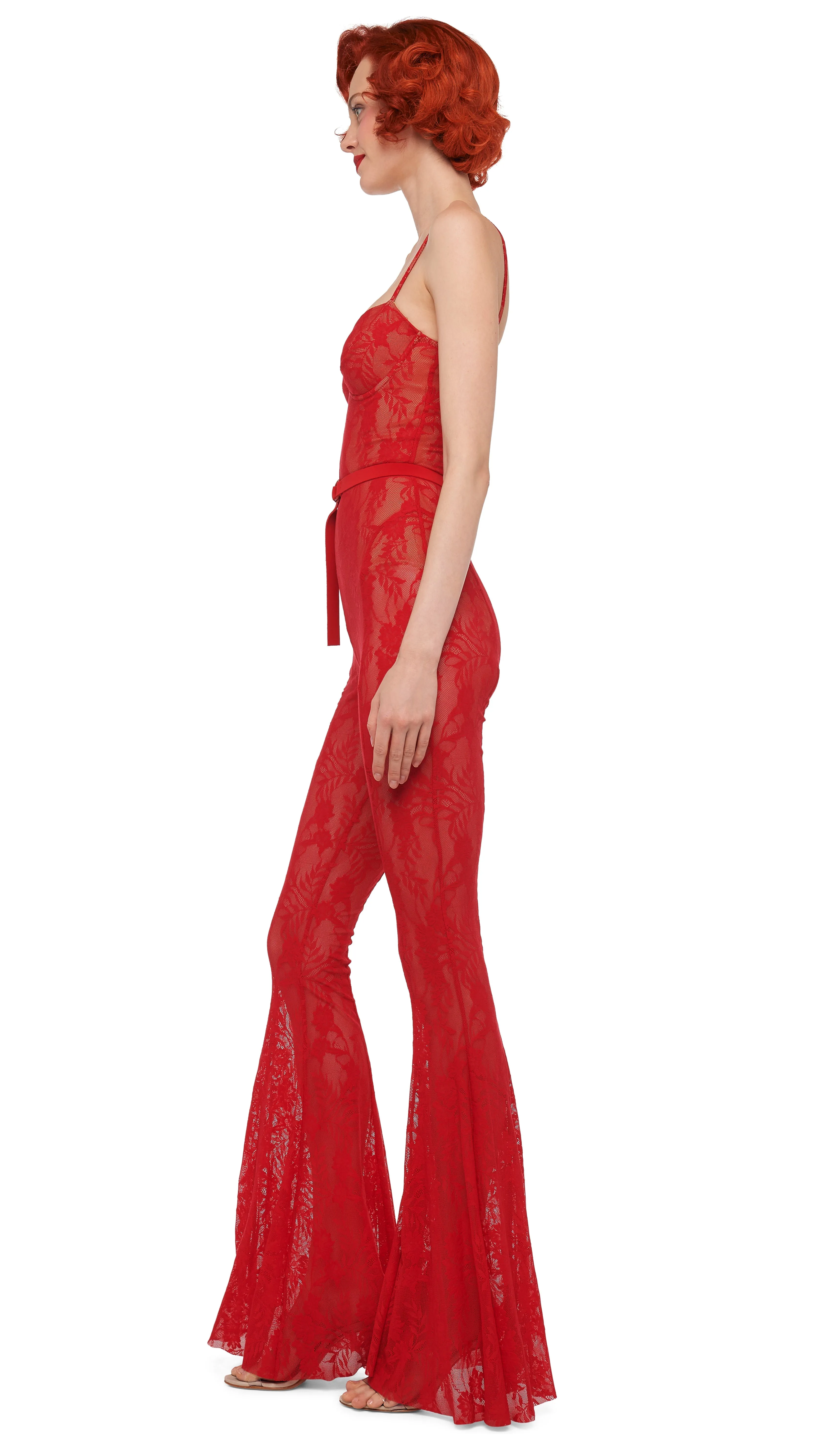UNDERWIRE FISHTAIL JUMPSUIT W/ BODYSUIT sold by Norma Kamali product image thumbnail 2