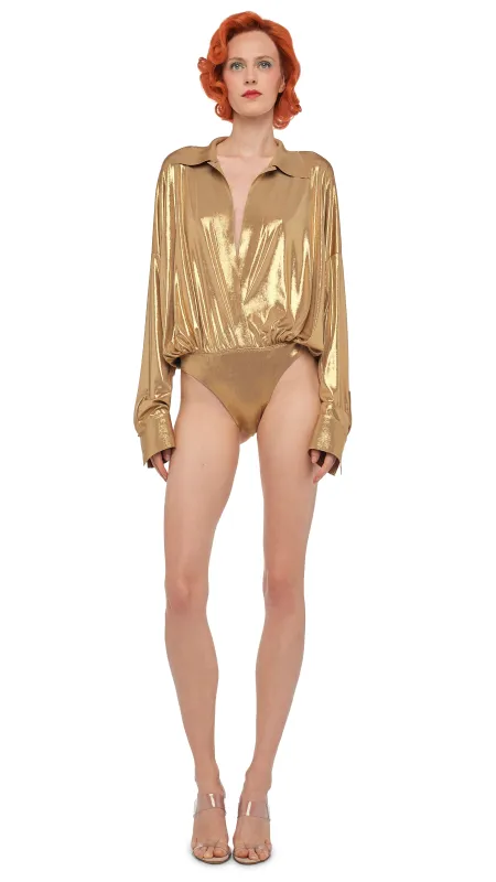 SUPER OS BF NK SHIRT BODYSUIT sold by Norma Kamali