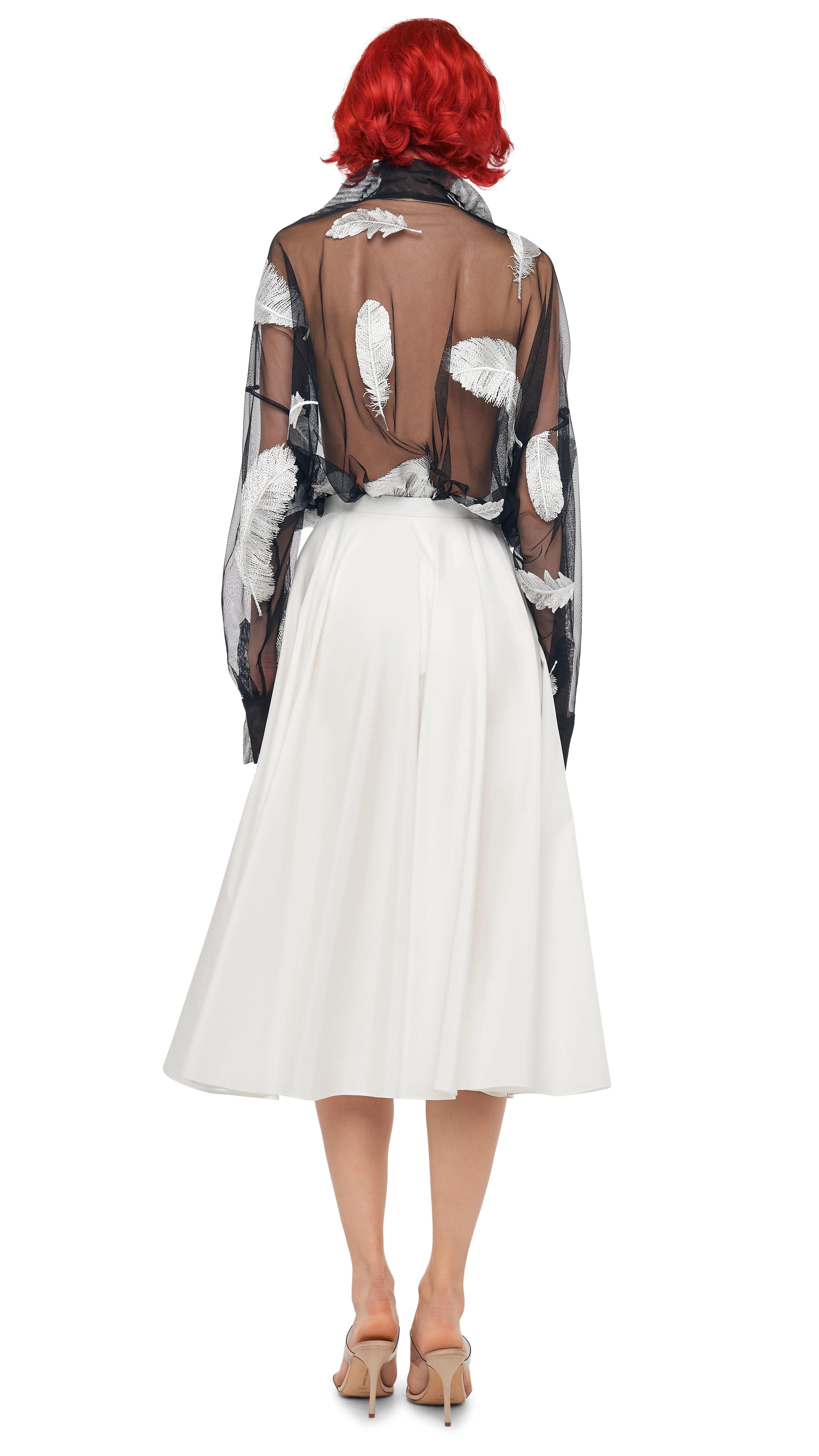 SUPER OVERSIZED BOYFRIEND NK SHIRT BODYSUIT sold by Norma Kamali product image thumbnail 3