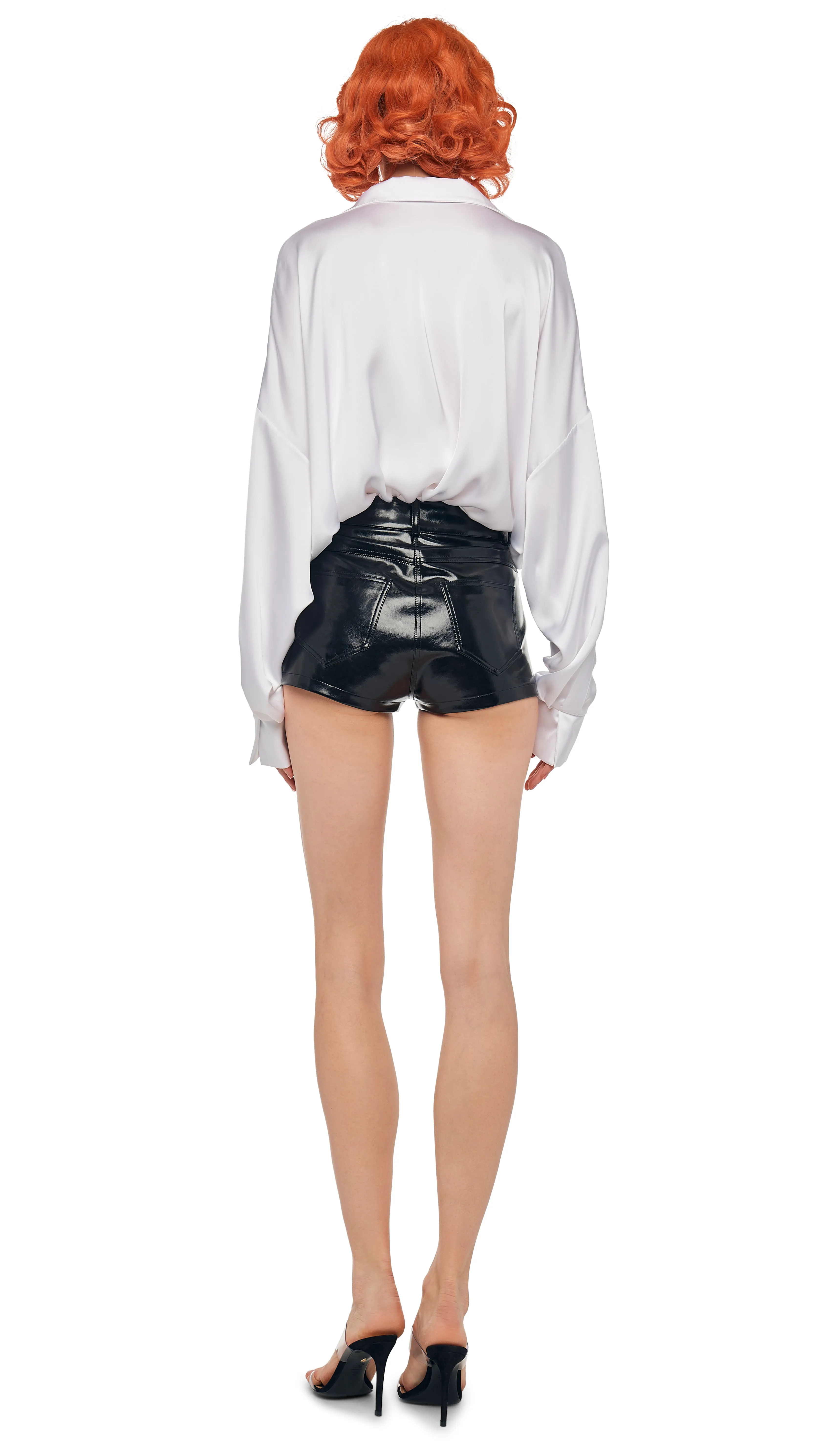 HIGH WAIST JEAN SHORT sold by Norma Kamali product image thumbnail 3