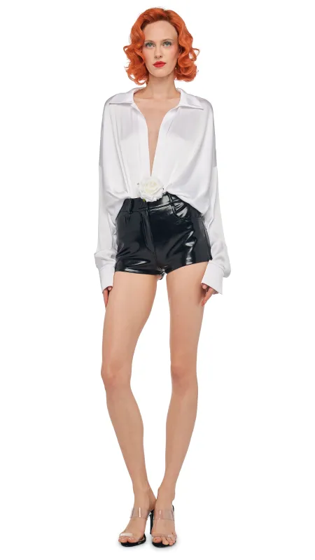 HIGH WAIST JEAN SHORT sold by Norma Kamali