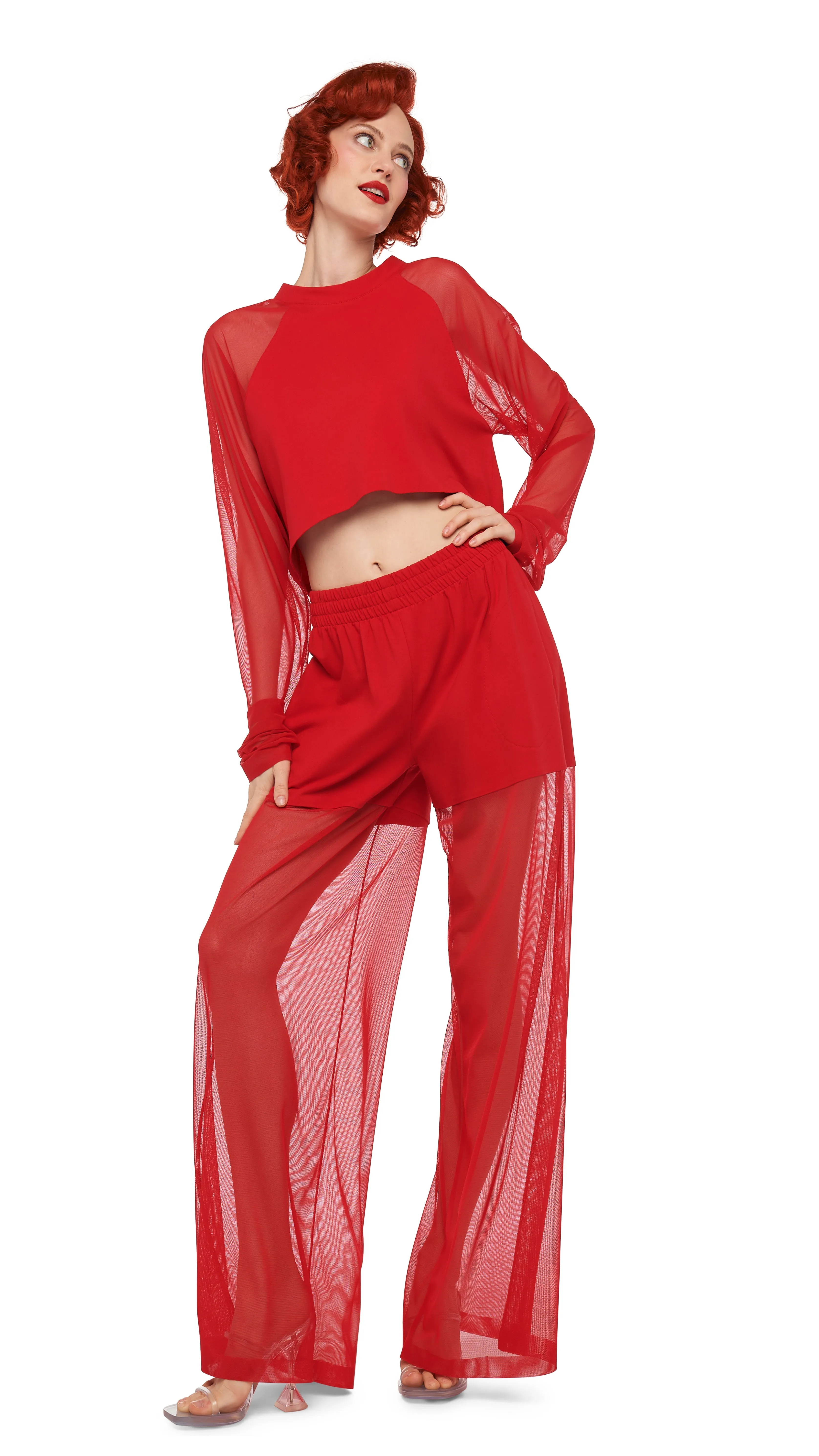 BF ELEPHANT SWEATPANT W/ MESH sold by Norma Kamali product image thumbnail 5