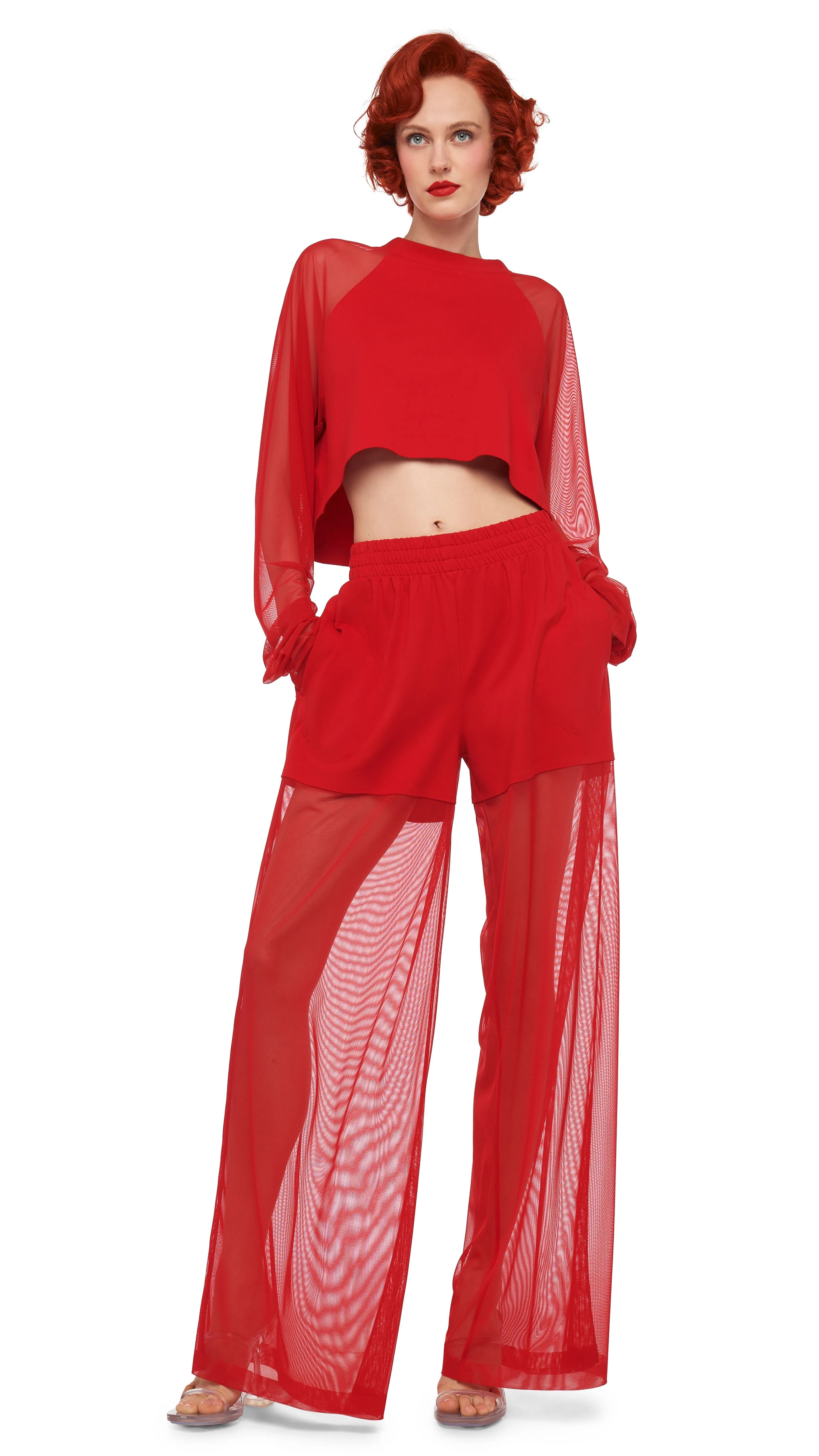 BF ELEPHANT SWEATPANT W/ MESH sold by Norma Kamali