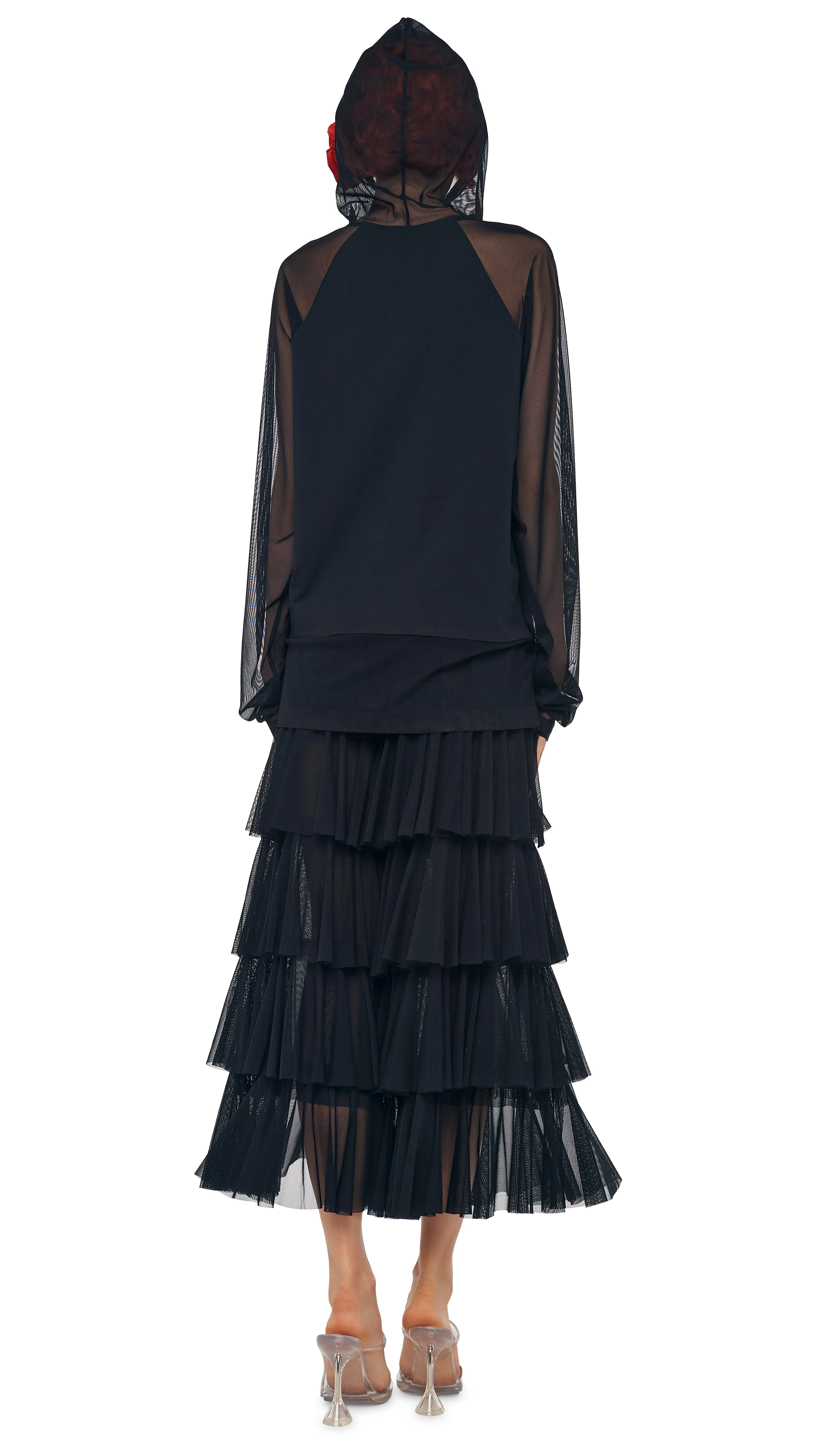 SUPER WIDE LEG RUFFLE PANT sold by Norma Kamali product image thumbnail 3