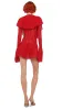 LONG SLEEVE DEEP V RUFFLE MINI DRESS sold by Norma Kamali