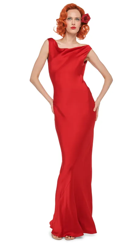 SLEEVELESS LOW BACK DRAPE GOWN sold by Norma Kamali